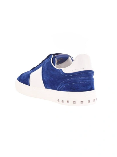 Shop Valentino Fly Crew Sneakers In Blu-bianco