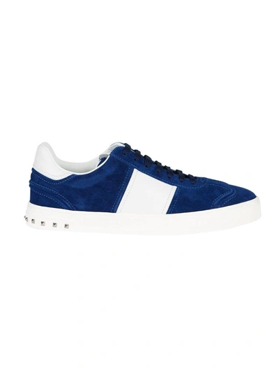 Shop Valentino Fly Crew Sneakers In Blu-bianco