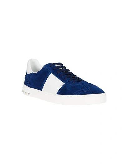 Shop Valentino Fly Crew Sneakers In Blu-bianco