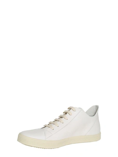 Shop Rick Owens Low Top Sneakers In Bianco