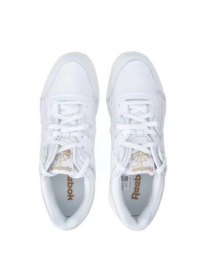 Shop Reebok Workout Plus White Leather Sneaker In Bianco