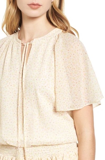 Shop Rebecca Minkoff Pebble Blouson Minidress In Off White Multi