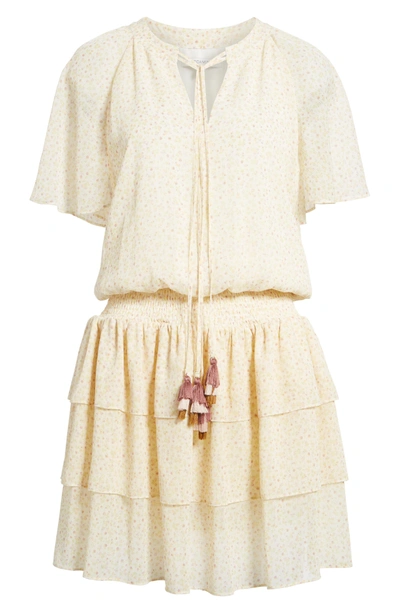 Shop Rebecca Minkoff Pebble Blouson Minidress In Off White Multi