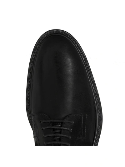 Shop Tod's Black Leather Derby Shoes
