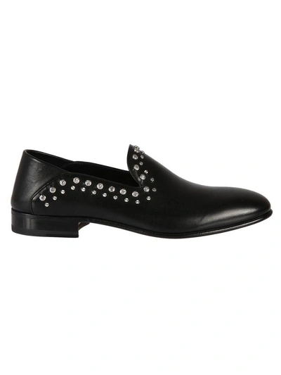 Shop Alexander Mcqueen Studded Loafers In Black