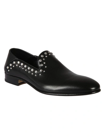 Shop Alexander Mcqueen Studded Loafers In Black