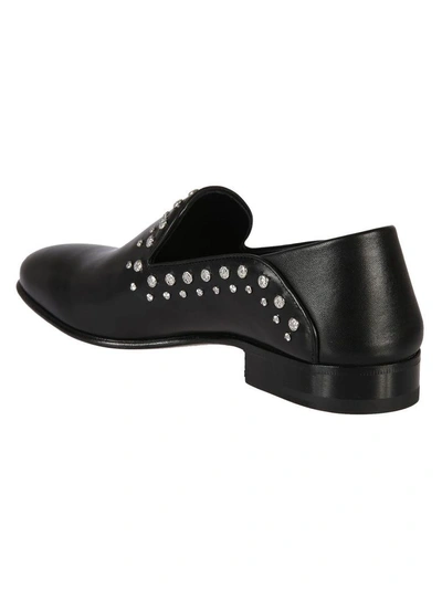 Shop Alexander Mcqueen Studded Loafers In Black