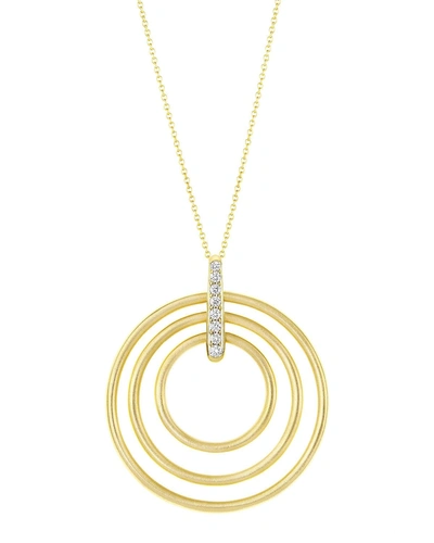 Shop Carelle Moderne 18k Diamond Circle Pendant Necklace