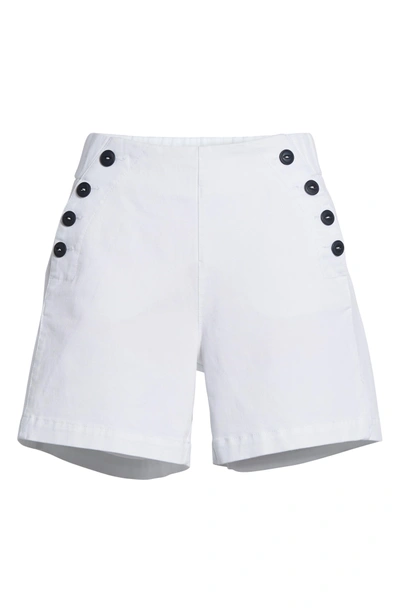 Shop Jag Jeans Sailor Button Detail Shorts In White