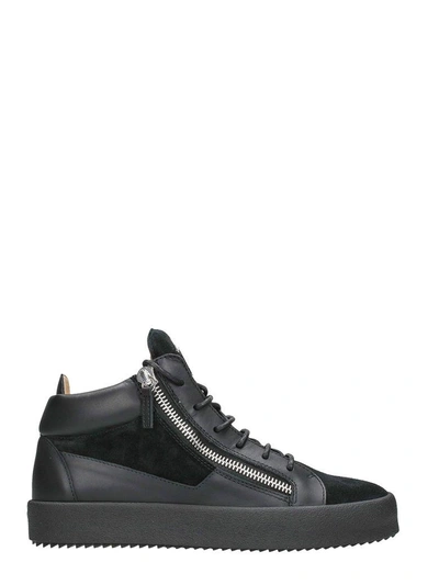 Shop Giuseppe Zanotti Keith Mid Top Sneakers In Black