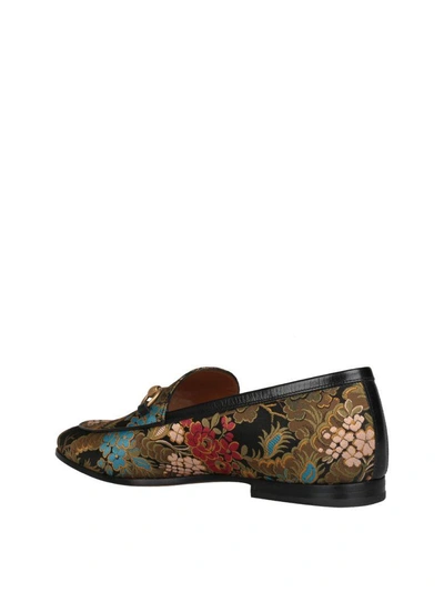 Shop Gucci Jordaan Jacquard Loafer In Nero