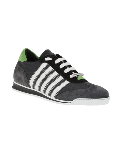 Shop Dsquared2 Leather Sneaker In Grey