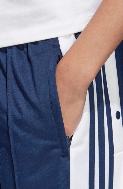 Shop Adidas Originals Stripe Track Pants In Collegiate Navy / White