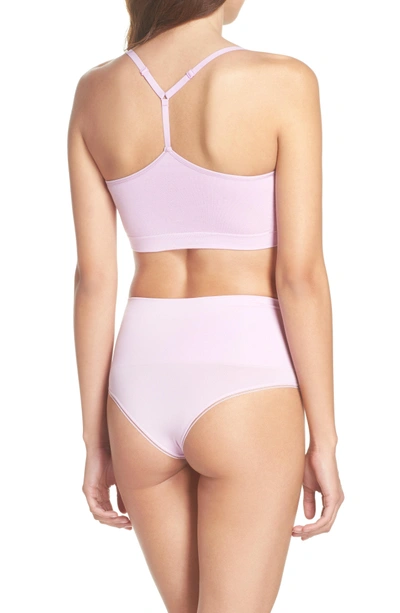 Shop Yummie Ultralight Seamless Shaping Thong In Orchid Bouquet