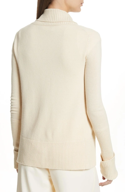 Shop Vince Wide Collar Cashmere Cardigan In Buttercream