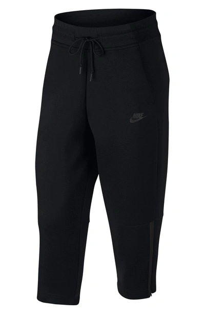 Shop Nike Tech Fleece Sneaker Pants In Black/ Black