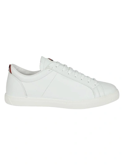 Shop Moncler Low-top Sneakers In Bianco