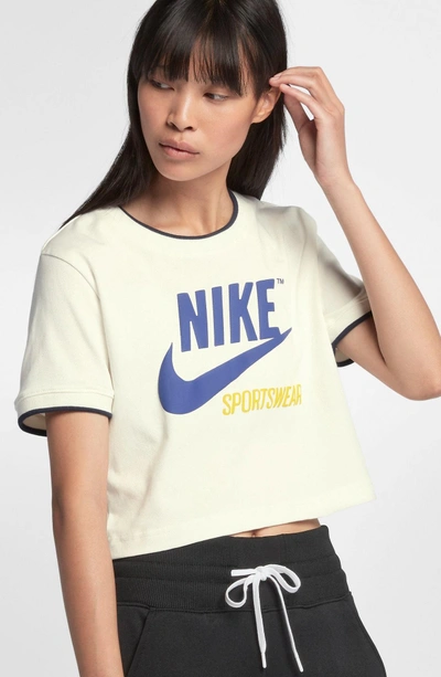 Shop Nike Sportswear Crop Top In Sail