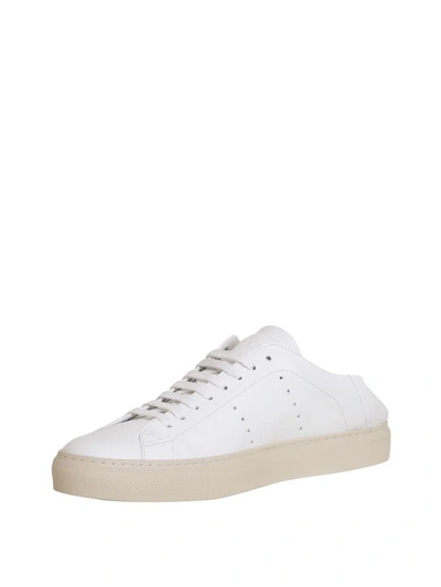 Shop Givenchy Urban Street Foldable Leather Sneakers In Bianco