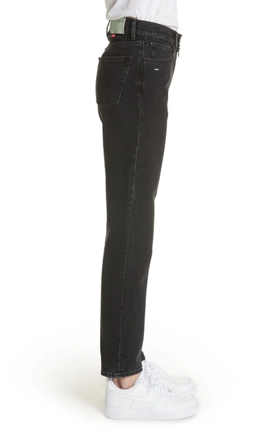 Shop Off-white Classic Straight Leg Jeans In Vintage Black/ White