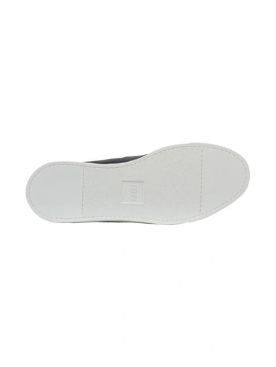 Shop Fendi Velcro Sneaker In Nero/azzurro