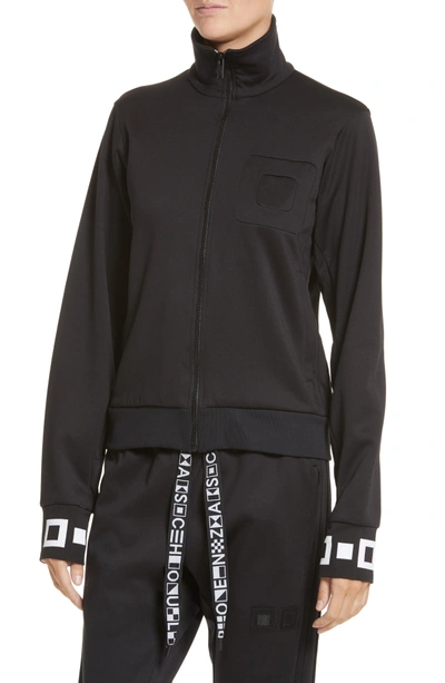 Shop Proenza Schouler Pswl Jersey Track Jacket In Black