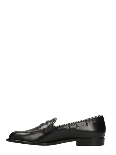 Shop Giuseppe Zanotti Black Studs Leather Loafer