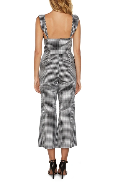 Shop Willow & Clay Gingham Culotte Jumpsuit In Black