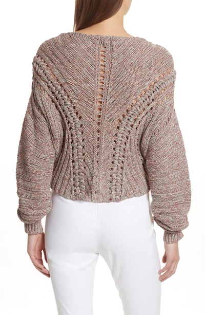 Shop Rag & Bone Roman Pointelle Ribbed Sweater In Pink