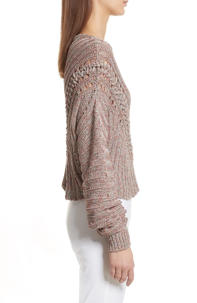 Shop Rag & Bone Roman Pointelle Ribbed Sweater In Pink