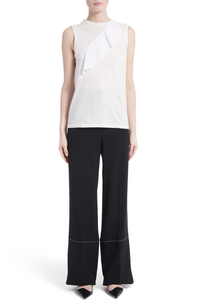 Shop Proenza Schouler Ruffle Tank Top In Optic White