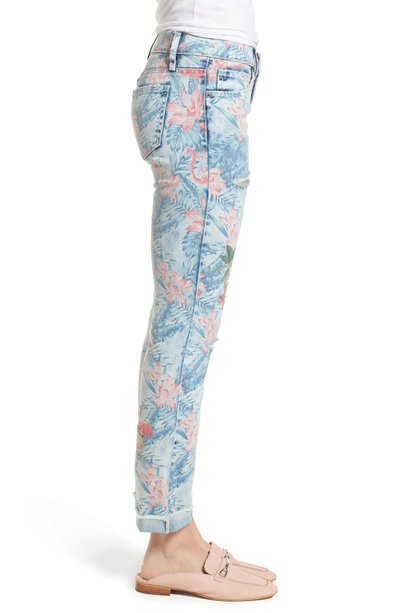 Shop Billy T Embroidered Distressed Flamingo Jeans In Light Blue Paradise