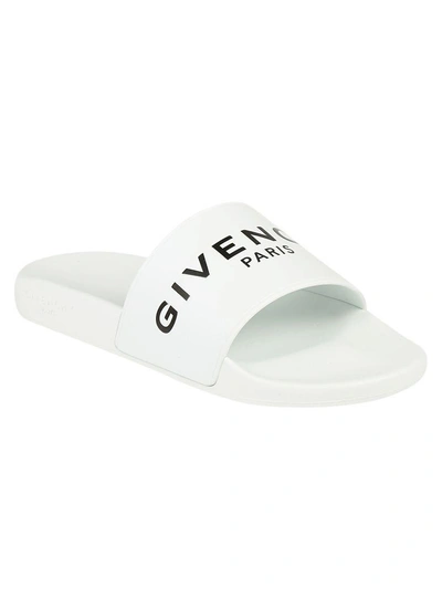 Shop Givenchy Sliders In White