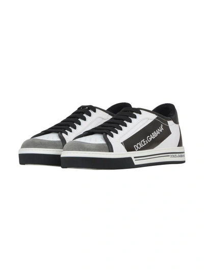 Shop Dolce & Gabbana Sneaker Bassa Logo In White/black