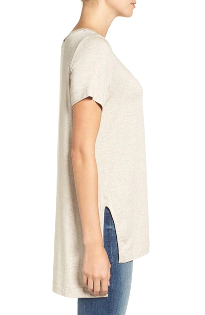 Shop Amour Vert Paola High/low Tee In Oatmeal