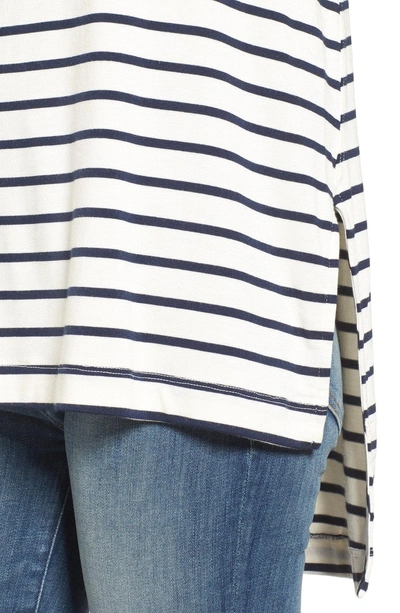 Shop Amour Vert Paola High/low Tee In Marine Stripe