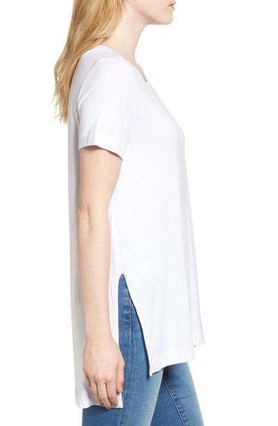 Shop Amour Vert Paola High/low Tee In White