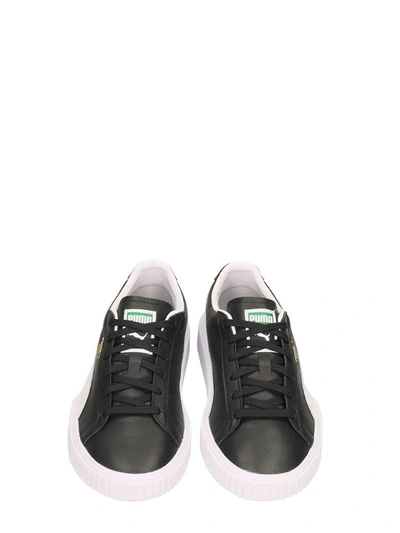 Shop Puma Breaker Black Leather Sneakers