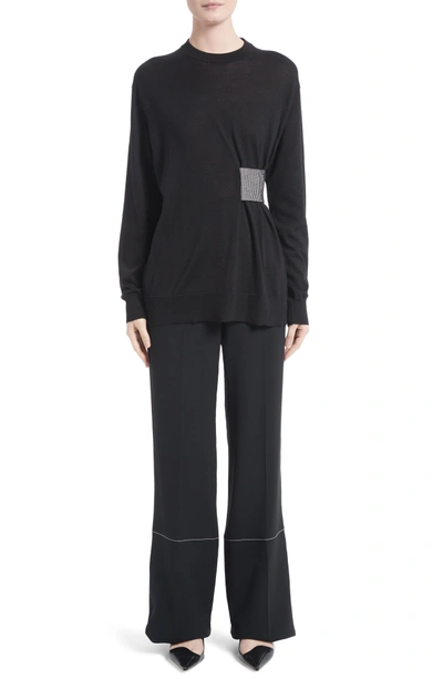 Shop Proenza Schouler Clinch Detail Sweater In Black