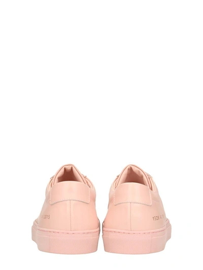 Shop Common Projects Original Achilles Low Pink Leather Sneakers In Rose-pink