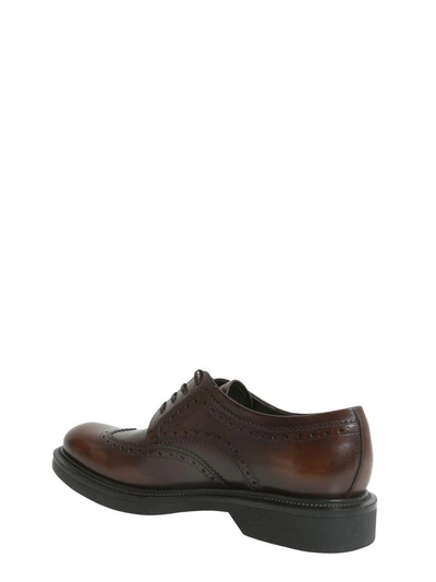 Shop Ferragamo Donegal Lace Up Shoes In Marrone