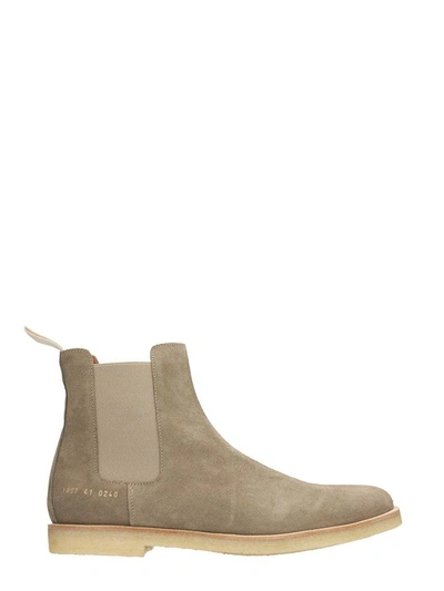 Common Projects Taupe Suede Chelsea Boots | ModeSens