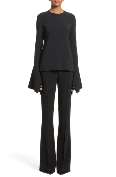 Shop Victoria Beckham Flare Pants In Black