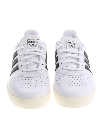 Shop Adidas Originals 350 Leather Sneakers In White