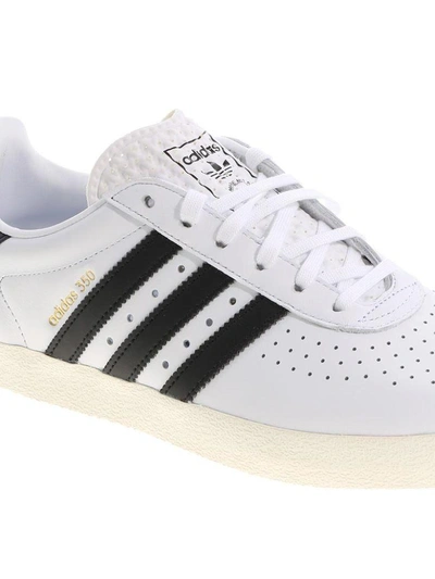 Shop Adidas Originals 350 Leather Sneakers In White