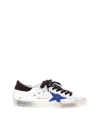 Shop Golden Goose Superstar Suede & Leather Sneakers In White-bluette