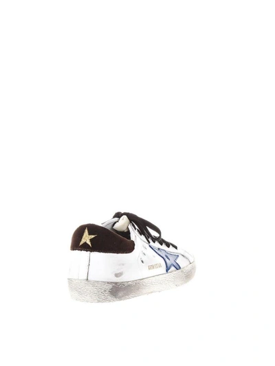 Shop Golden Goose Superstar Suede & Leather Sneakers In White-bluette