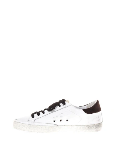 Shop Golden Goose Superstar Suede & Leather Sneakers In White-bluette