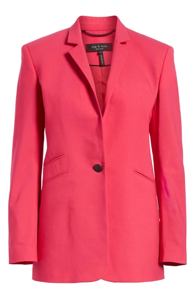 Shop Rag & Bone Ridley Stretch Wool Blazer In Pink