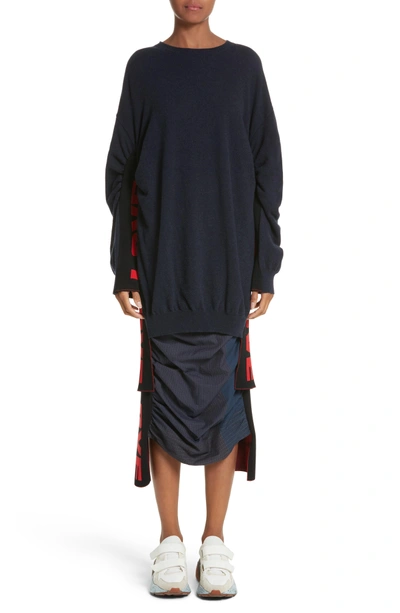 Shop Stella Mccartney All Is Love Ruched Skirt In Ink